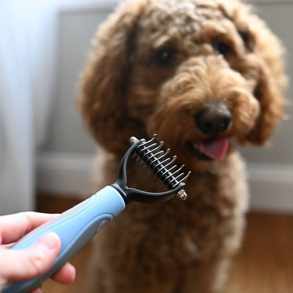 Pet Grooming Tool Safe For Dogs & Cats Shedding Comb Rake Smaller Size NWOT